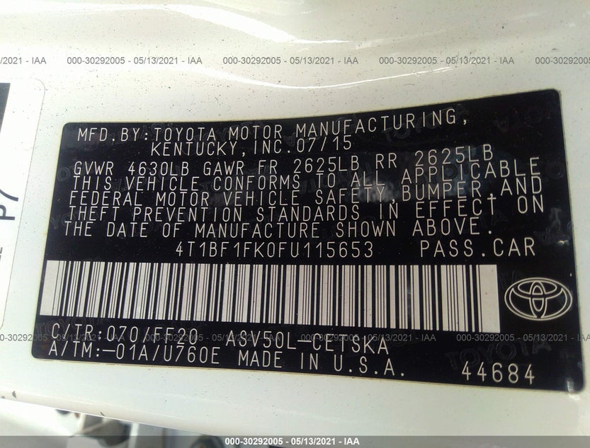 4T1BF1FK0FU115653
