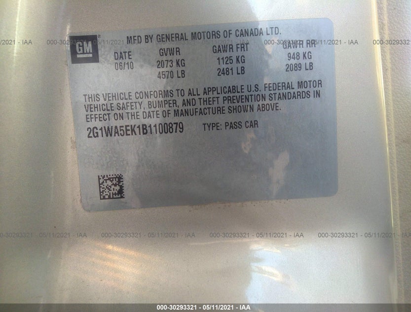 2G1WA5EK1B1100879