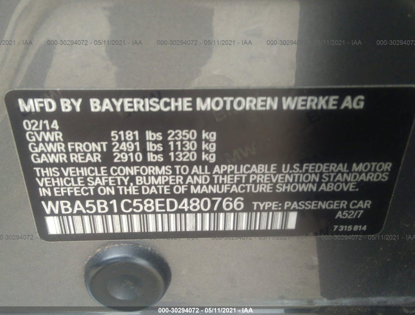 WBA5B1C58ED480766