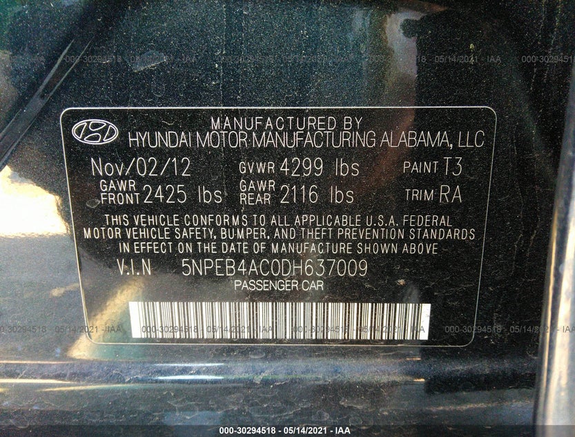 5NPEB4AC0DH637009