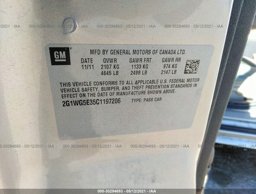 2G1WG5E35C1197206