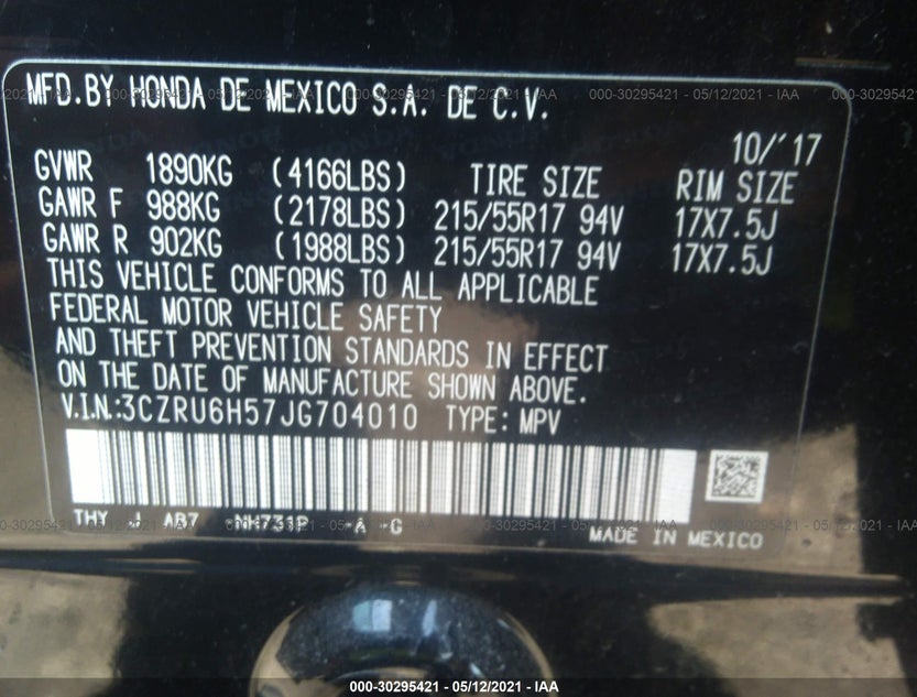 3CZRU6H57JG704010