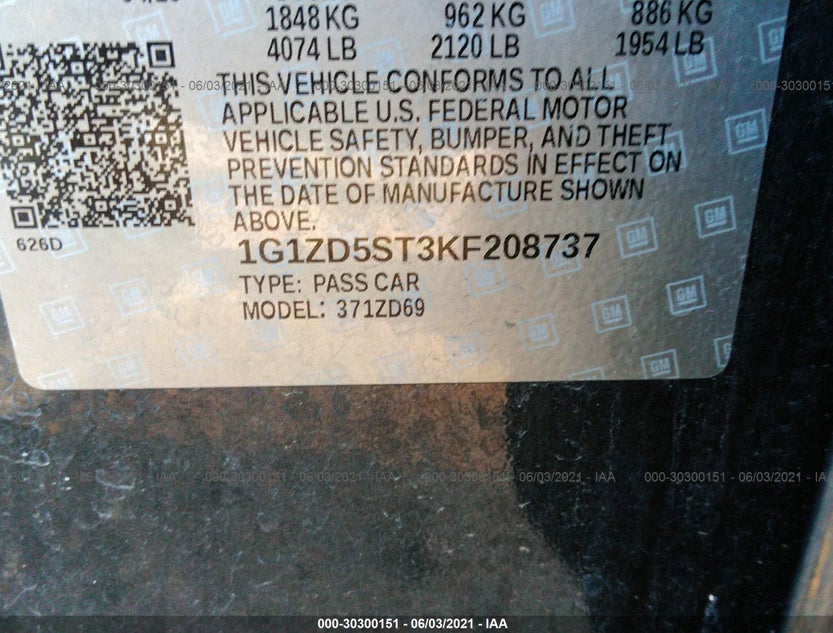 1G1ZD5ST3KF208737