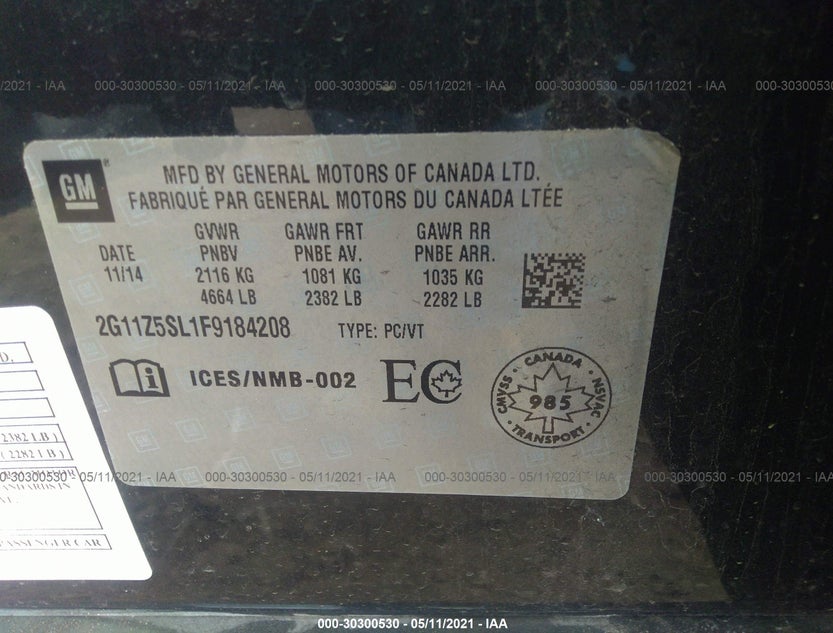 2G11Z5SL1F9184208