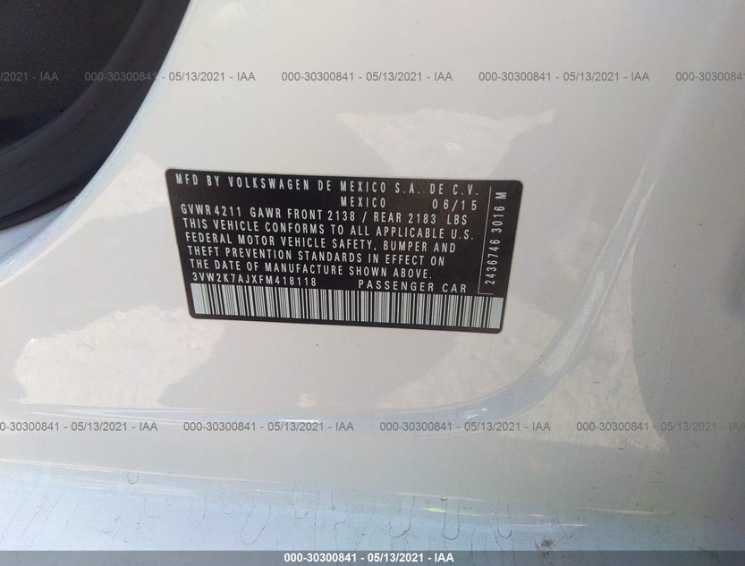 3VW2K7AJXFM418118