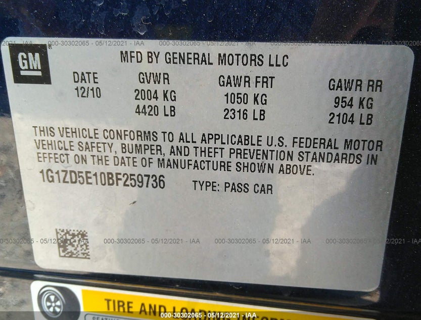 1G1ZD5E10BF259736