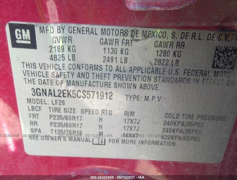 3GNAL2EK5CS571912