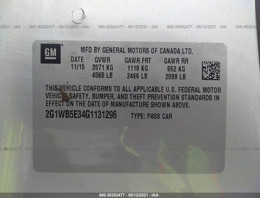 2G1WB5E34G1131296