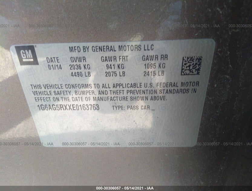 1G6AG5RXXE0163763