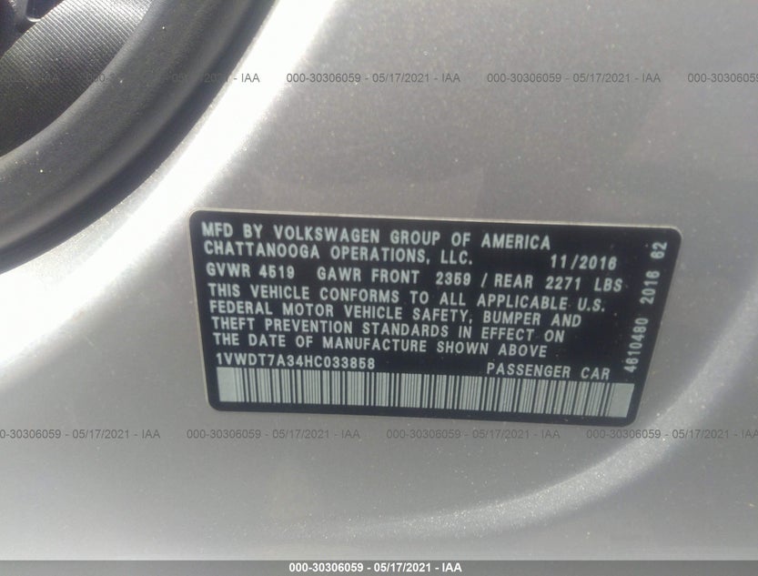1VWDT7A34HC033858