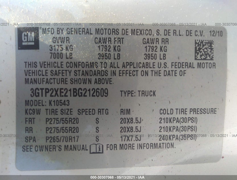 3GTP2XE21BG212609