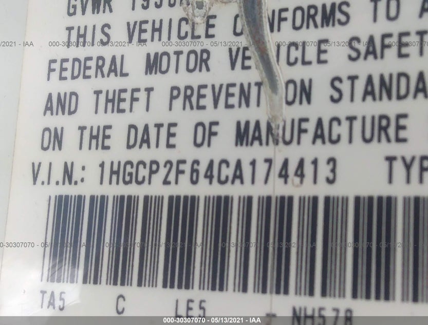 1HGCP2F64CA174413