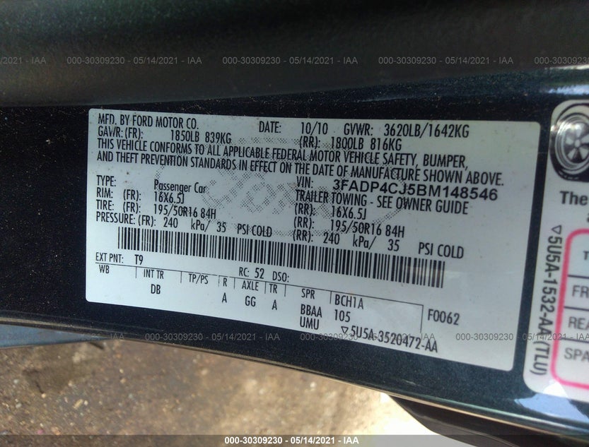 3FADP4CJ5BM148546