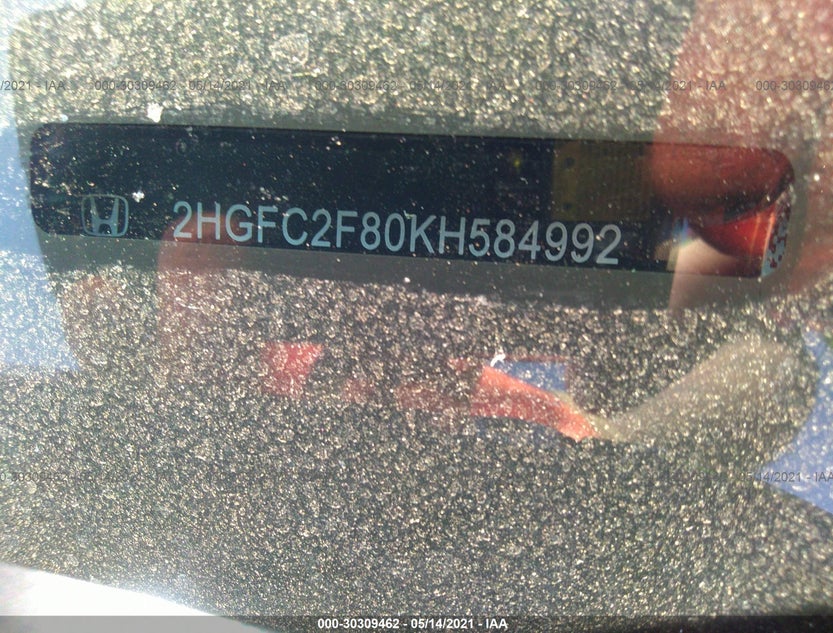 2HGFC2F80KH584992