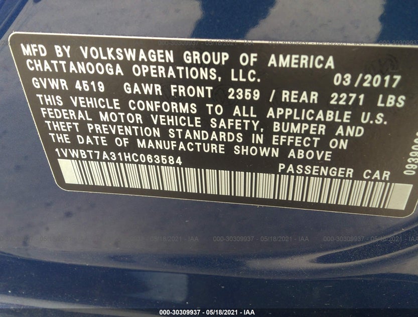 1VWBT7A31HC063584