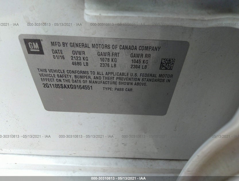 2G1105SAXG9164551