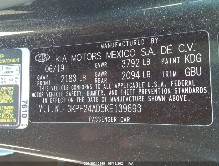 3KPF24AD5KE139693