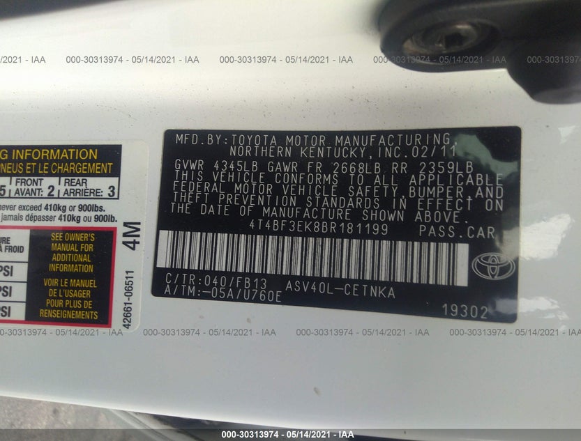 4T4BF3EK8BR181199