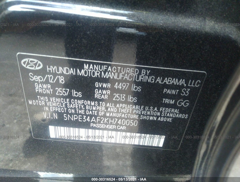 5NPE34AF2KH740050