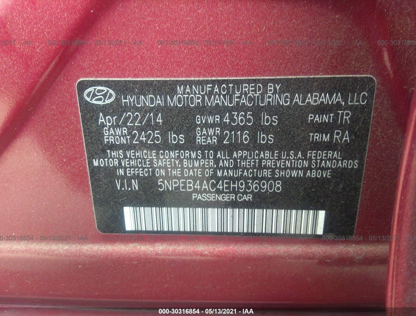 5NPEB4AC4EH936908