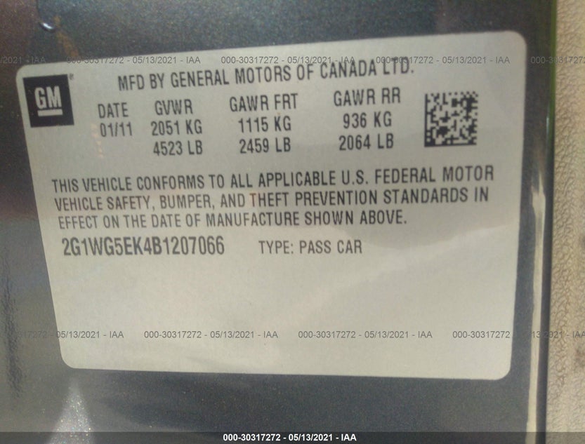 2G1WG5EK4B1207066