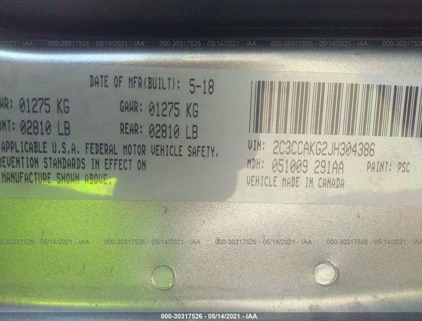 2C3CCAKG2JH304386