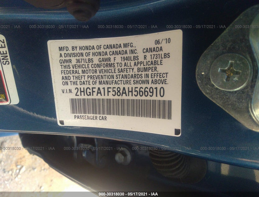 2HGFA1F58AH566910
