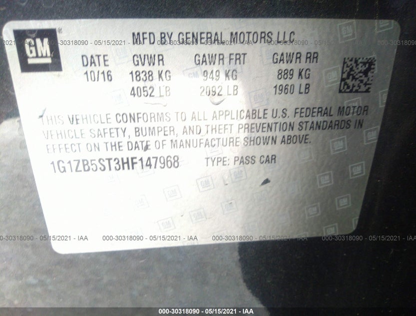1G1ZB5ST3HF147968