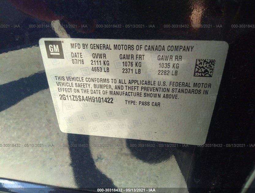 2G11Z5SA4H9101422