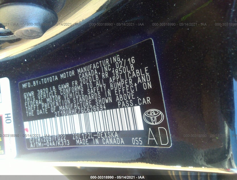 2T1BURHE7GC626694