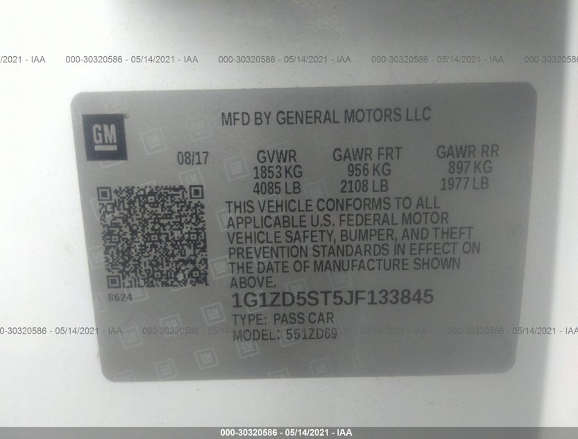 1G1ZD5ST5JF133845