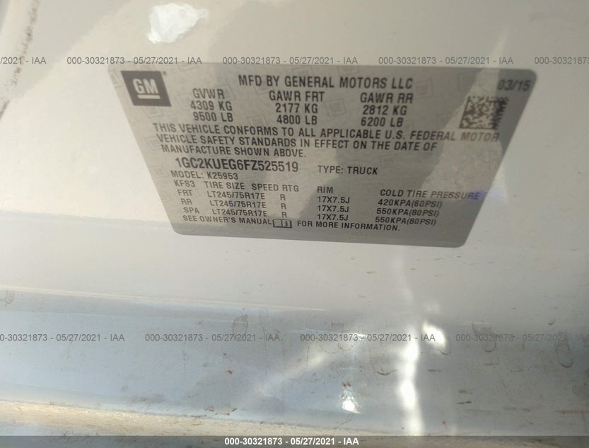 1GC2KUEG6FZ525519