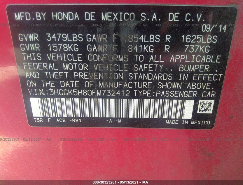 3HGGK5H80FM732412