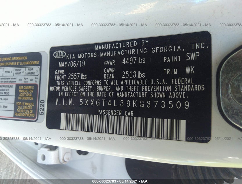5XXGT4L39KG373509