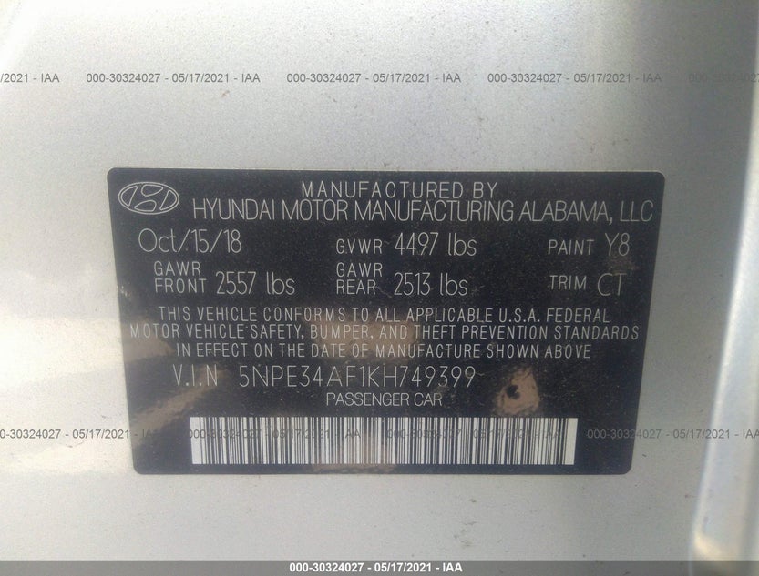 5NPE34AF1KH749399