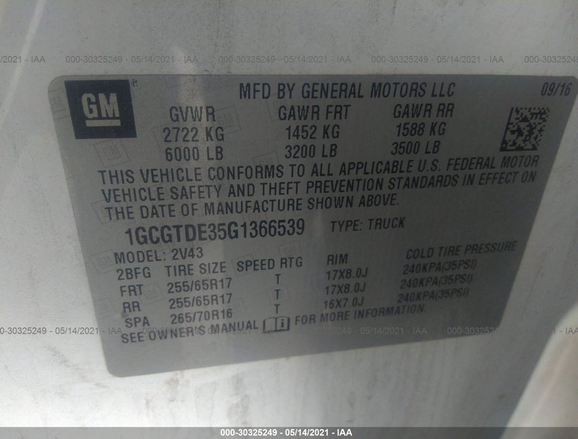 1GCGTDE35G1366539