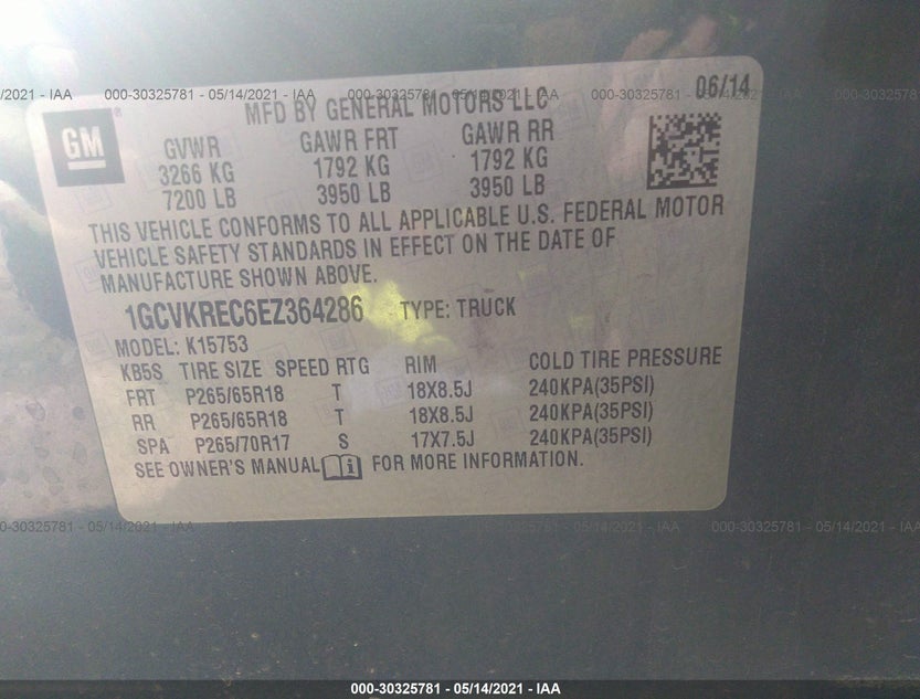 1GCVKREC6EZ364286