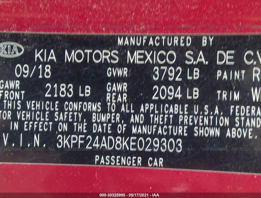 3KPF24AD8KE029303