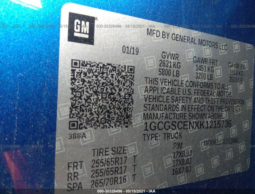 1GCGSCENXK1215736