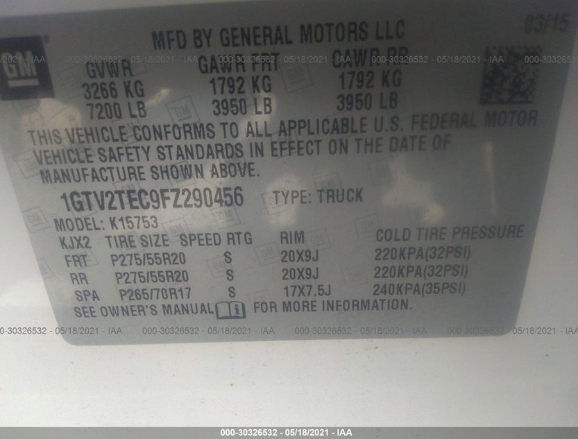 1GTV2TEC9FZ290456