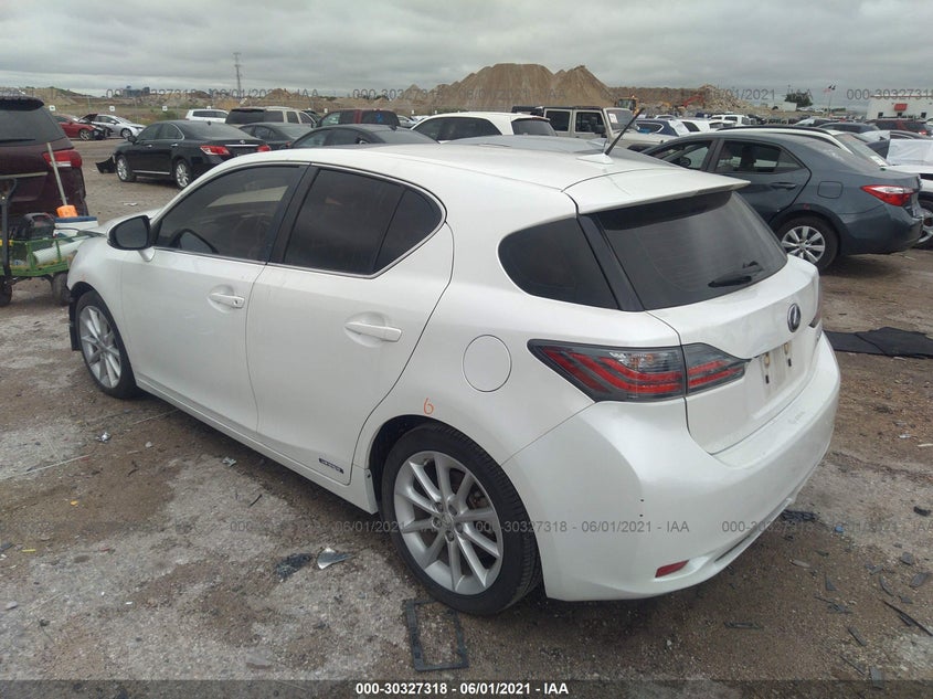 2012 LEXUS CT 200H VIN: JTHKD5BH3C2064893