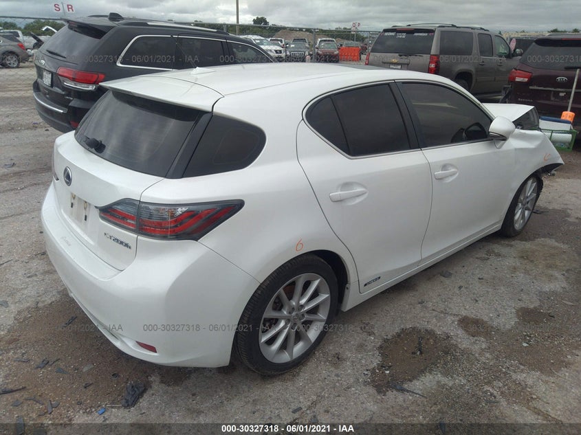 2012 LEXUS CT 200H VIN: JTHKD5BH3C2064893