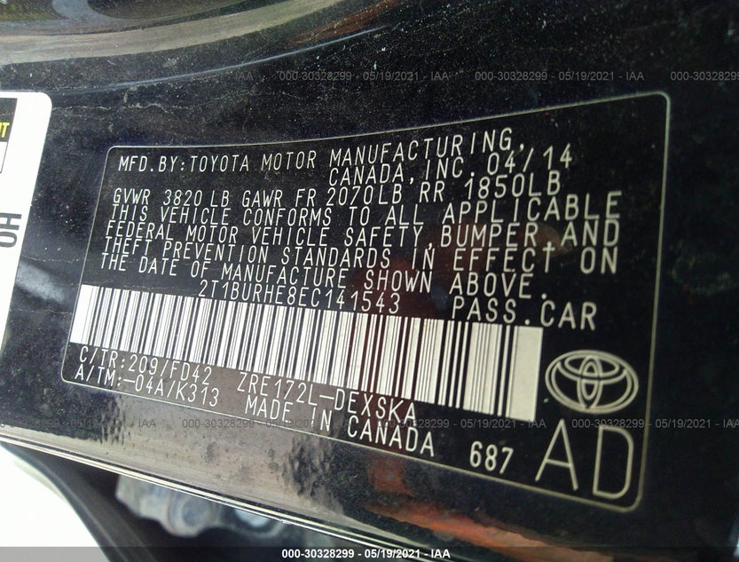 2T1BURHE8EC141543