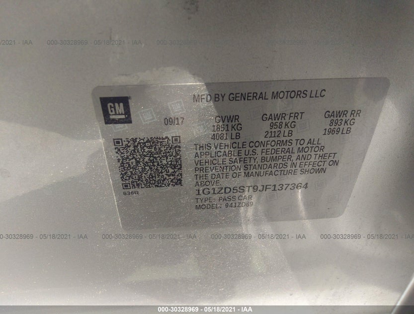 1G1ZD5ST9JF137364