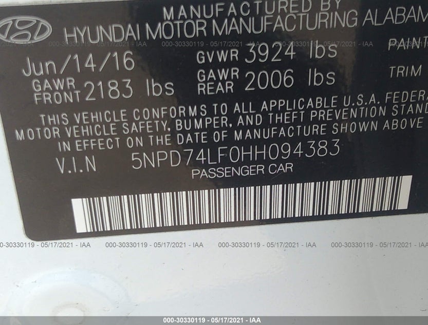 5NPD74LF0HH094383