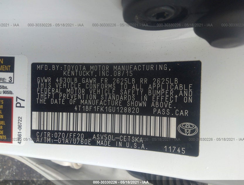 4T1BF1FK1GU128820