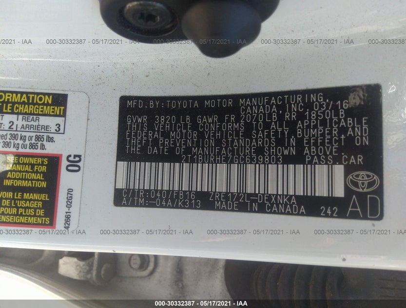 2T1BURHE7GC639803