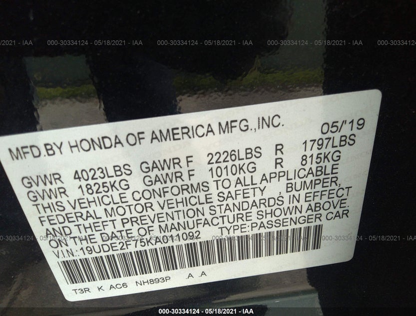 19UDE2F75KA011092