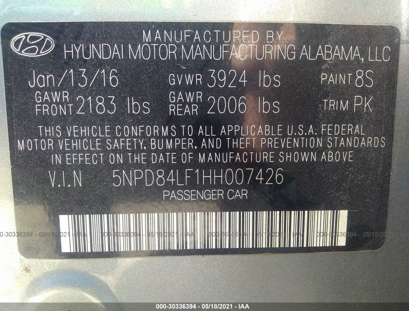 5NPD84LF1HH007426