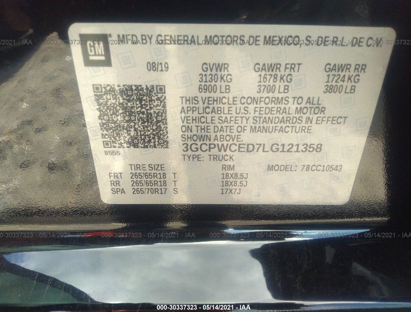 3GCPWCED7LG121358